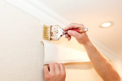 Pose de papier peint à Vivario — revêtements muraux et toiles de verre